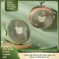 Quạt điện đa chức năng, quạt nhỏ USB để bàn, treo tường với đèn ngủ, thời lượng pin dài cho gia đình và ký túc xá sinh viên