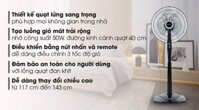 Quạt Điện Đứng Có Điều Khiển Sharp PJ-S40RV, Quạt Cây Lửng Để Sàn Điều PJ-L40RV