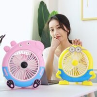 Quạt Điện Mini Để Bàn Họa Tiết Hoạt Hình Dễ Thương