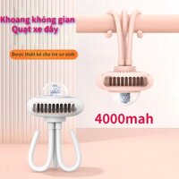 Quạt Điện Mini Hình Bạch Tuộc Không Cánh Gắn Xe Đẩy Em Bé