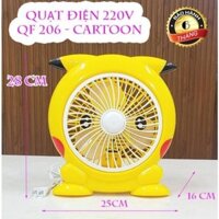 QUẠT ĐIỆN QF 206 CARTOON NGUỒN 220V CỰC MÁT QF206