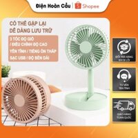 Quạt điện sạc mini xoay 120 độ Quạt điện để bàn usb Quạt học sinh di động tiện dụng