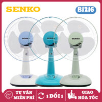 Quạt Điện Senko B1216 Để Bàn Cao Cấp - 3 Tốc Độ Gió, Công suất 40W, Chống Cháy, Động Cơ Bạc Thau Êm Ái , Đa Dạng Màu Sắc