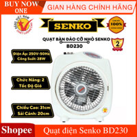 Quạt điện Senko BD230, 28W, cầu chì bảo vệ chống cháy, lồng quạt có khe hở nhỏ an toàn cho trẻ em - màu ngẫu nhiên