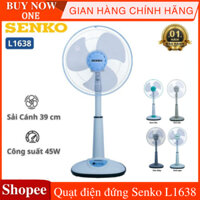 Quạt điện Senko L1638, quạt đứng thân ống nhựa với 3 cánh quạt 39cm thiết kế đơn giản thân quạt chắc chắn