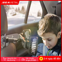 Quạt điện USB SEAMETAL hai đầu xoay 360 độ cho xe hơi