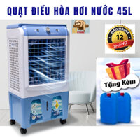 Quạt điều hoà hơi nước 45L TẶNG 2 ĐÁ KHô, Quạt hơi nước phun sương tạo ẩm tự động bảo hành 12 tháng