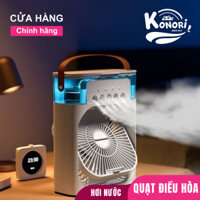 Quạt điều hoà hơi nước đê bàn dung tích 600ml, Quạt phun sương làm mát 3 chế độ tích hợp đèn led Air Cooler
