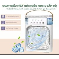 Quạt điều hoà hơi nước dung tích 600ml, Quạt phun sương làm mát 3 chế độ tích hợp đèn led , Quạt để bàn hơi nước