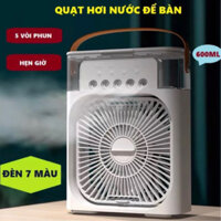 Quạt Điều Hòa Hơi Nước Mini, Máy Lạnh Mini 3 Chế Độ Tích Hợp Led, Sạc Usb Để Bàn Tiện Dụng