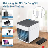 Quạt Điều Hòa Hơi Nước - Quạt Mini Để Bàn Phun Sương Siêu Mát Chân Cắm USB Tiện Ích (quạt đá)