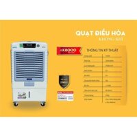 Quạt điều hòa không khí AKYO Inverter AK8000 8.000m3/h 155W tặng kèm 2 đá khô bảo hành 24 tháng
