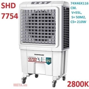 Quạt điều hòa không khí Sunhouse SHD7754 - 55 lít, 210W