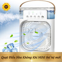 Quạt Điều Hòa Không Khí Thế Hệ Mới, Quạt Phun Sương Thông Minh 5 Cánh Tích Hợp Đèn Ngủ Ban Đêm