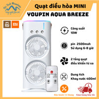 Quạt điều hòa mini 2 tầng Youpin AQUA BREEZE - Điều khiển từ xa tiện lợi - Dung tích 400ml - Công suất 10W - Pin 2500mah