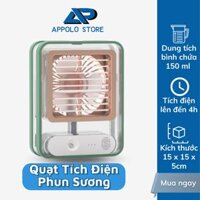 Quạt Điều Hòa Mini Để Bàn Phun Sương Tạo Độ Ẩm Sử Dụng Cổng Sạc USB Tiện Dụng - Bảo Hành 12 Tháng - Appolo