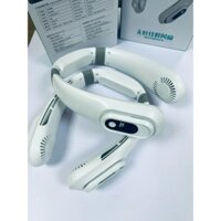 Quạt điều hoà mini đeo cổ mẫu mới nhất 2023 3 chế độ phan có đèn báo dung lượng pin