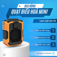 Quạt Điều Hoà Mini, Quạt cầm tay để bàn đeo hông 4 Cấp Độ , Siêu Tiện Dụng làm mát nhanh Đanh Tan Oi Bức Ngày Hè ,