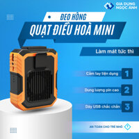 Quạt Điều Hoà Mini, Quạt cầm tay để bàn đeo hông 4 Cấp Độ F49/Z09/Z10, Siêu Tiện Dụng làm mát nhanh 100%