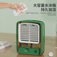 QUẠT ĐIỀU HÒA MINI TÍCH HỢP ĐÈN LED chạy bằng pin tiện dụng