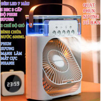 Quạt Điều Hòa Phun Sương Hơi Nước Loại Lớn 3 Cấp Độ 5 Bec Có Đèn Led Air Cooler