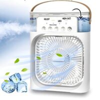Quạt Điều Hòa Phun Sương Mini , Quạt Hơi Nước 5 Cổng Phun , 3 Chế Độ Và Đèn Led 7 Màu