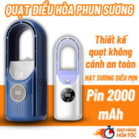 Quạt điều hòa phun sương, quạt không cánh 6 chế độ làm mát nhanh chóng tiết kiệm điện năng chất liệu ABS an toàn