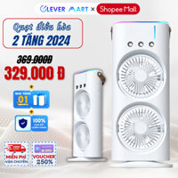Quạt Điều Hòa Phun Sương Tích Điện MI-LUX A3 Plus, Quạt Hơi Nước Tích Hợp Đèn LED Với 2 Cánh Gió, 3 Đầu Phun Sương