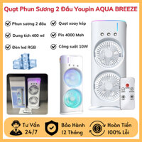 Quạt Điều Hoà Phun Sương Tích Điện Xiaomi Youpin AQUA BREEZE, Tích Hợp Đèn Led Với 2 Cửa Gió, Bảo Hành 12 Tháng