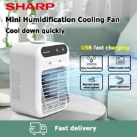 Quạt điều hòa, Sharp quạt hơi nước, quạt máy lạnh mẫu mới với 2 cấp độ gió và làm mát cực nhan lực gió mạnh siêu mát
