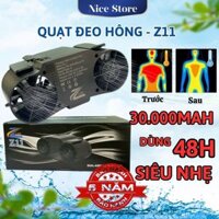 Quạt điều hòa tích điện pin 30000mAh,Quạt treo thắt lưng đa năng,Quạt đeo eo kiêm sạc dự phòng