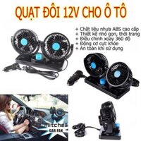 QUẠT ĐÔI 12V DÀNH CHO XE ÔTÔ.QUẠT MINI