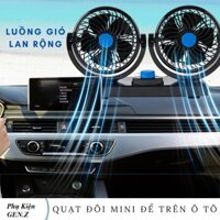 QUẠT ĐÔI MINI 12V CẮM TẨU DÙNG CHO Ô TÔ NHỎ GỌN, QUẠT THÔNG GIÓ CHO XE HƠI XE TẢI XOAY 360 ĐỘ TIỆN ÍCH.