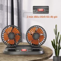 Quạt đôi mini 12v trên ô tô có bảng số điện thoại ô tô