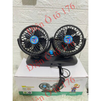 Quạt đôi mini ô tô cỡ lớn. Quạt ô tô điện 12v và 24v có tẩu sạc