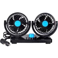 QUẠT ĐÔI MINI THÔNG MINH 12V- THÔNG GIÓ CHO XE HƠI, XE TẢI XOAY 360 Đô