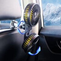 Quạt đôi ô tô lắp sau ghế xoay 360 độ