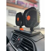Quạt Đôi Xoay 360 Độ Giá Rẻ, Gió Manh Dành Cho Các Loại Xe Ô Tô kết nối cổng USB 12V