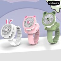 Quạt Đồng Hồ Đeo Tay Silicone Siêu Êm Sạc USB Thoải Mái Cho bé