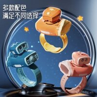 Quạt đồng hồ thú cưng dễ thương cho trẻ em, sạc USB, quạt mini cầm tay hoạt hình, quà tặng cho học sinh