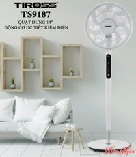 Quạt Đứng 14'' Động Cơ DC Tiross TS-9187 (Có điều khiển)