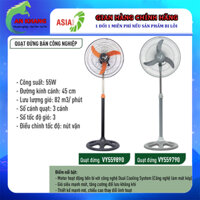 Quạt đứng bán công nghiệp ASIA vina 55W, 3 cánh 45cm - Hàng chính hãng