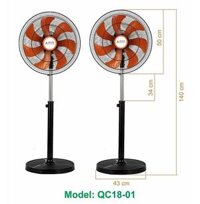 Quạt đứng cao cấp QC18-01  kết hợp 7 cánh quạt ASIA LIGHTING
