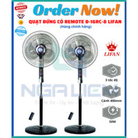 Quạt Đứng Có Remote Đ-16RC-8 50W (3 Tốc Độ, Màu Đen Trắng, Cánh 400mm) Lifan