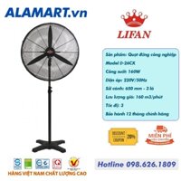 QUẠT ĐỨNG CÔNG NGHIỆP LIFAN Đ-26CX sải cánh 650mm dùng cho không gian rộng, quán ăn, cà phê, nhà xưởng