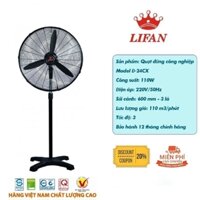 Quạt đứng công nghiệp LIFAN Đ-24CX 110W sử dụng nhà xưởng quán ăn cà phê