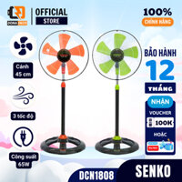 Quạt đứng công nghiệp Senko DCN1806 5 cánh 75W lồng sắt chính hãng gió mạnh bảo hành 12 tháng