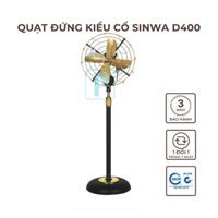 QUẠT ĐỨNG KIỂU CỔ SINWA D400 (Hàng chính hãng)
