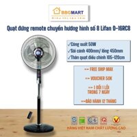 Quạt Đứng LIFAN Đ-16RC8 - REMOTE - Động Cơ Dây Đồng 100% 50W - Cỡ Lớn 400MM - 16 Inch