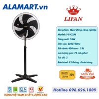 QUẠT ĐỨNG LIFAN Đ-18CXN 55W 5 lá dùng không gian rộng 20m2 quán cà phê, quán ăn